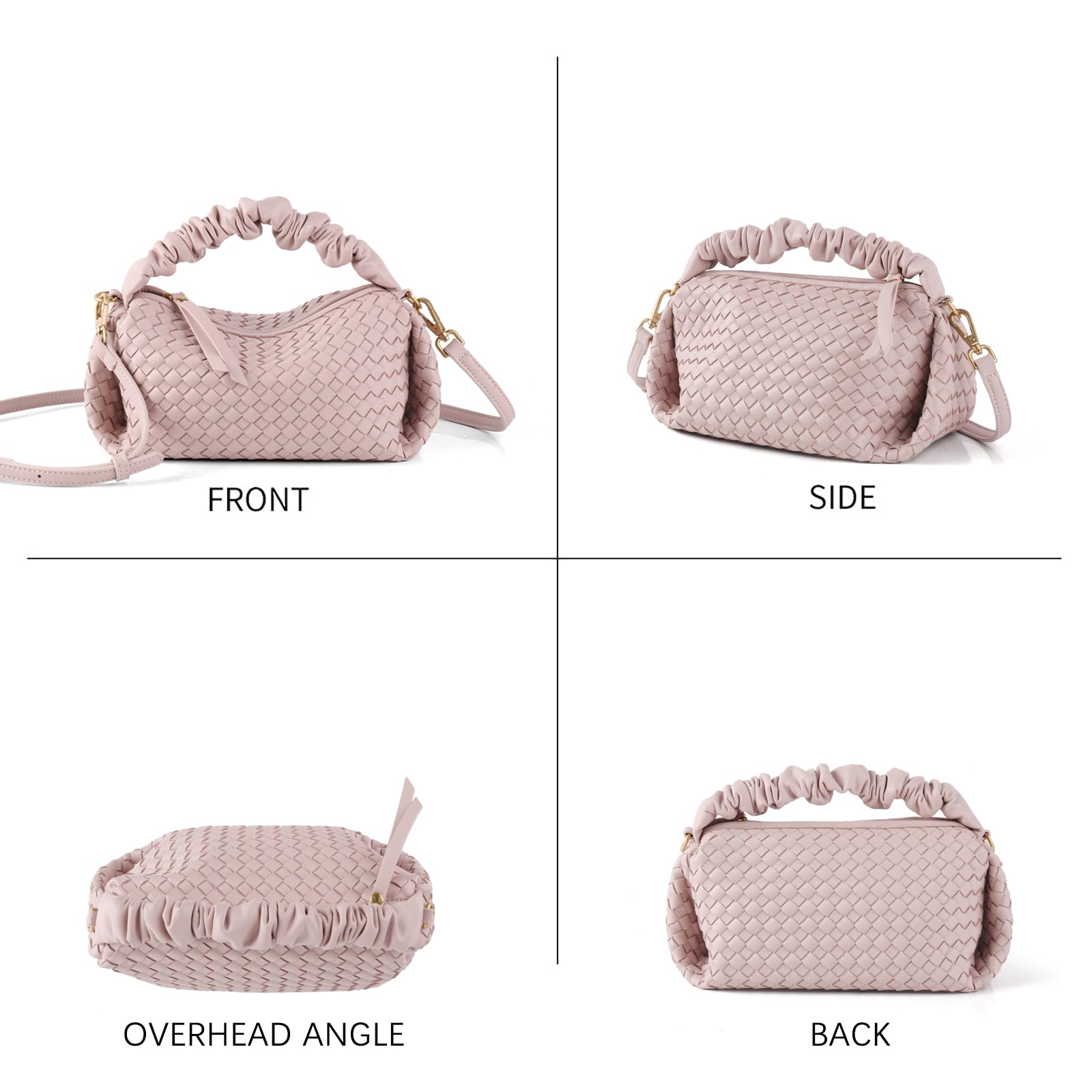 Stylish Vegan Leather Woven Crossbody Bags for Women - Designer Small Handbags & Evening Clutch Purses | Perfect for Parties, Date Nights & Casual Outings