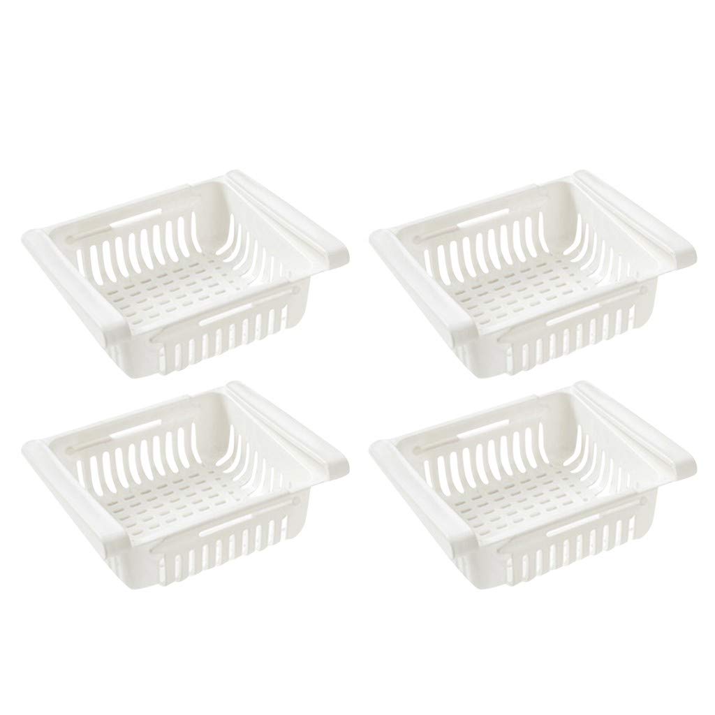 Missli Refrigerator Storage Rack - Fridge Organizer with Sliding Drawers for Fruits, Vegetables & Food Containers | Space-Saving Kitchen Shelf for Fresh Food Storage | Perfect for Small Apartments & Organized Refrigerators