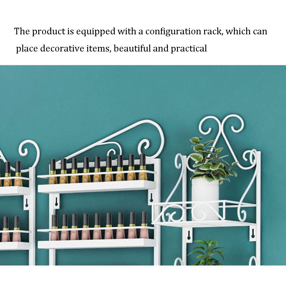 Wall-Mounted Nail Polish Organizer - Metal Display Rack for Nail Salon, Retail Store & Cosmetics Shop - Holds Lipsticks & Perfumes - Perfect for Salon Organization & Retail Product Display