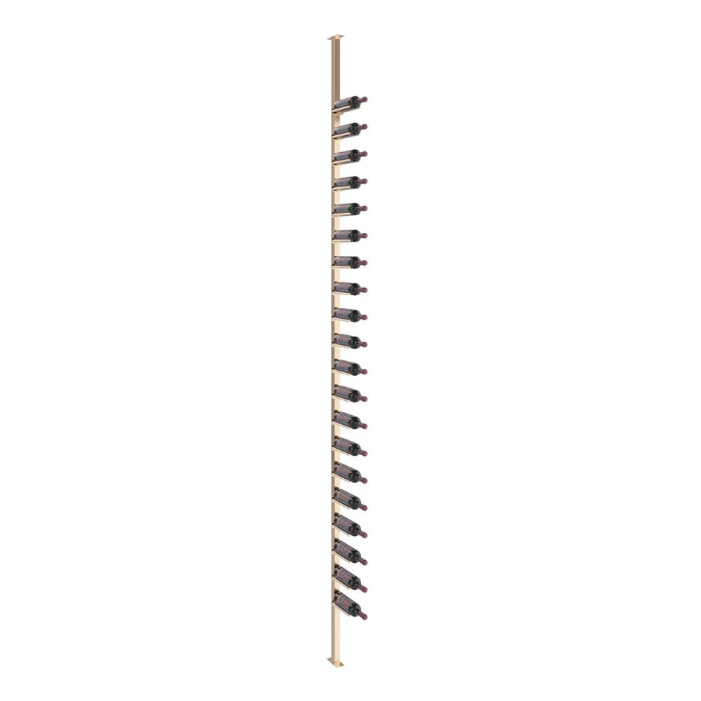 Vino Rails 20 Bottle Single-Sided Floor-to-Ceiling Wine Rack Post Kit - Perfect for Home Cellars, Wine Storage, and Kitchen Organization