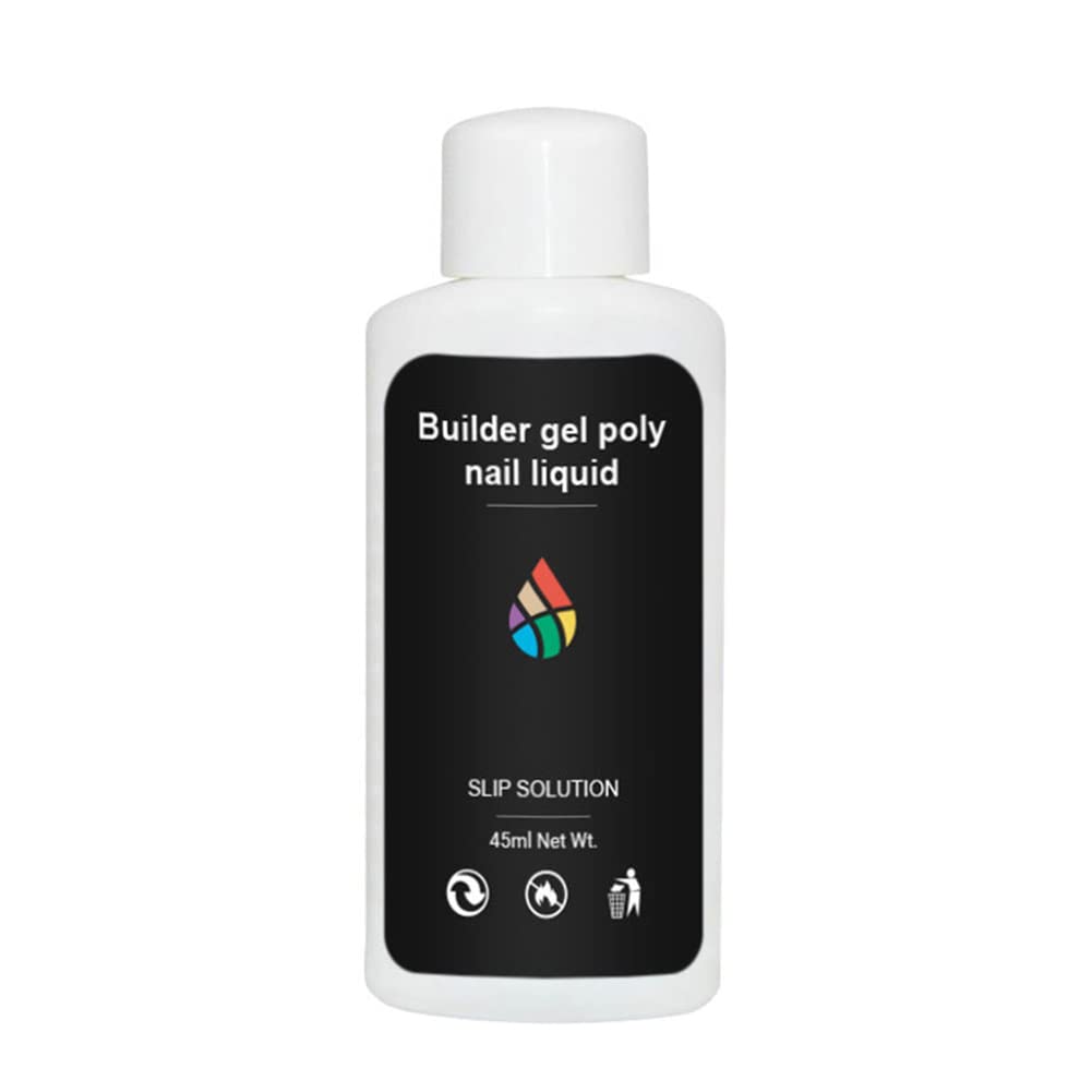 Professional Slip Solution for Gel Nails - Anti-Stick Poly Nail Liquid for Builder Gel & Nail Art | Safe DIY Manicure Essential for Salon & Home Use