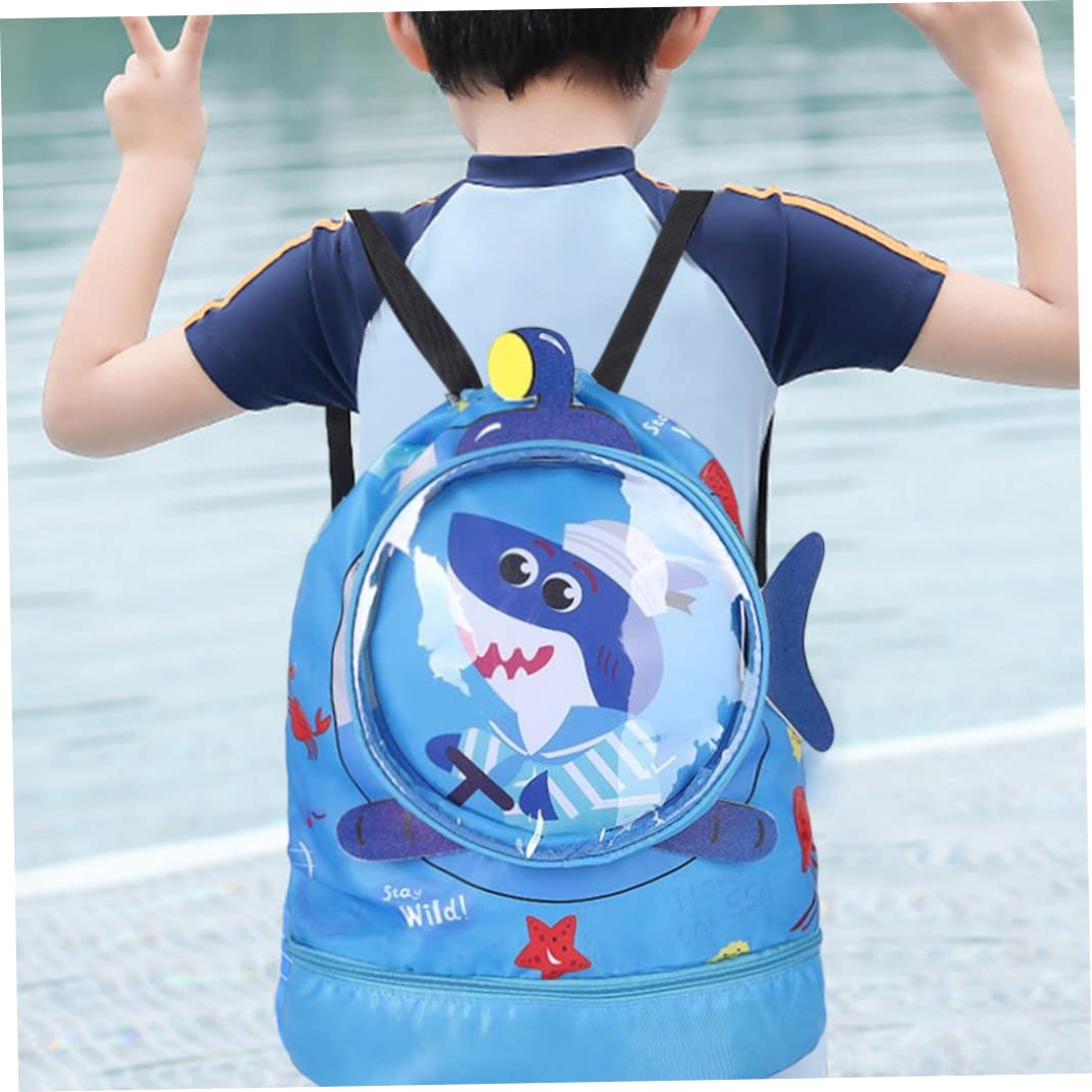 **Yililay Kids Swim Bag - Waterproof Drawstring Backpack for Beach & Pool, Double Layer Dry Wet Separation Storage - Perfect for Swimming Lessons, Travel & Outdoor Activities**