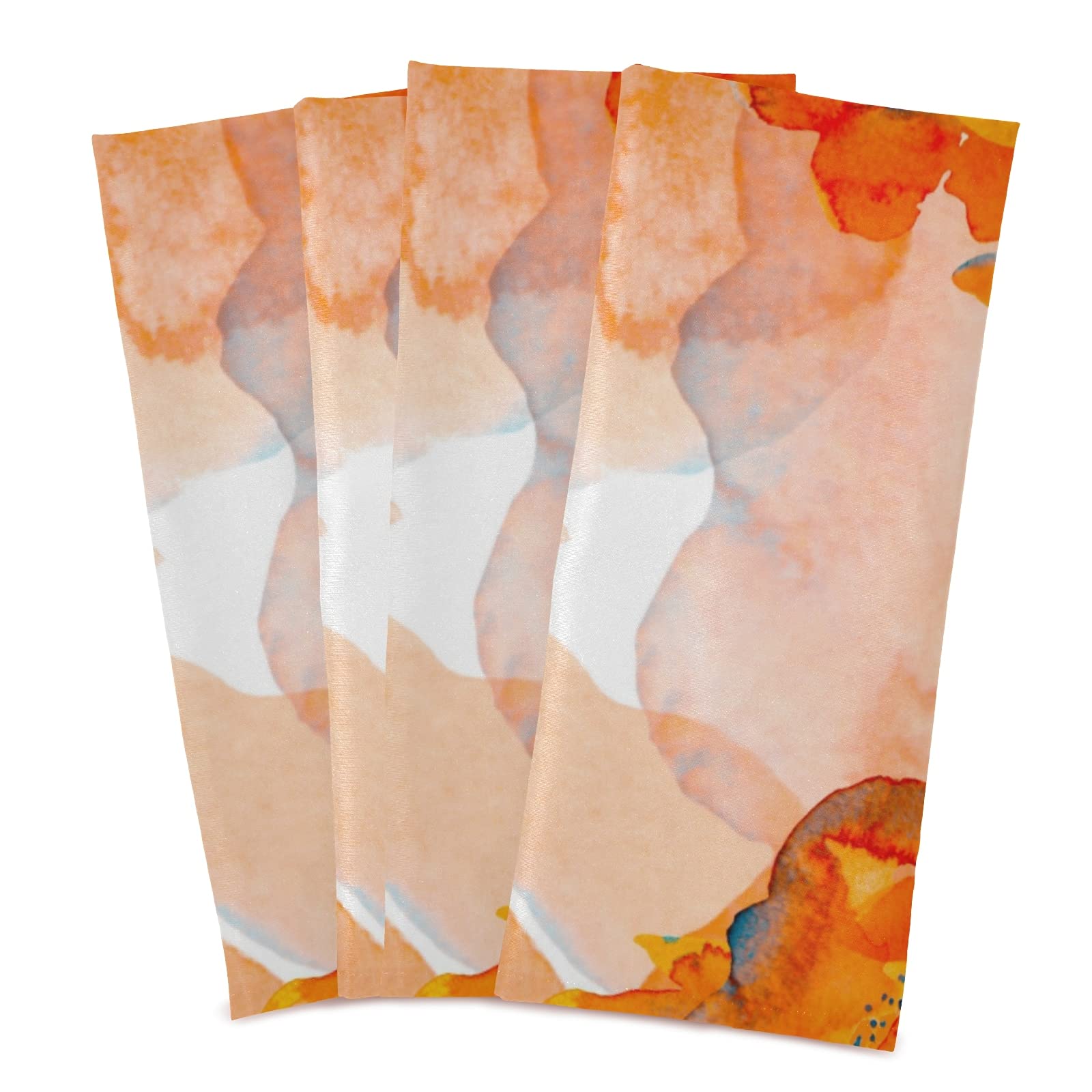 ALAZA Corn Poppy Orange Flower Kitchen Towels Set of 4 - 18