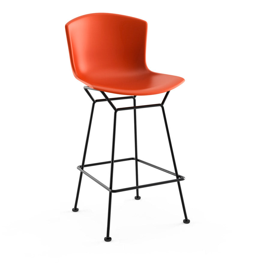 Bertoia Counter Height Stool - Modern Plastic Bar Stool for Kitchen Island, Breakfast Nook & Dining Room - Adjustable Height & Stackable Design