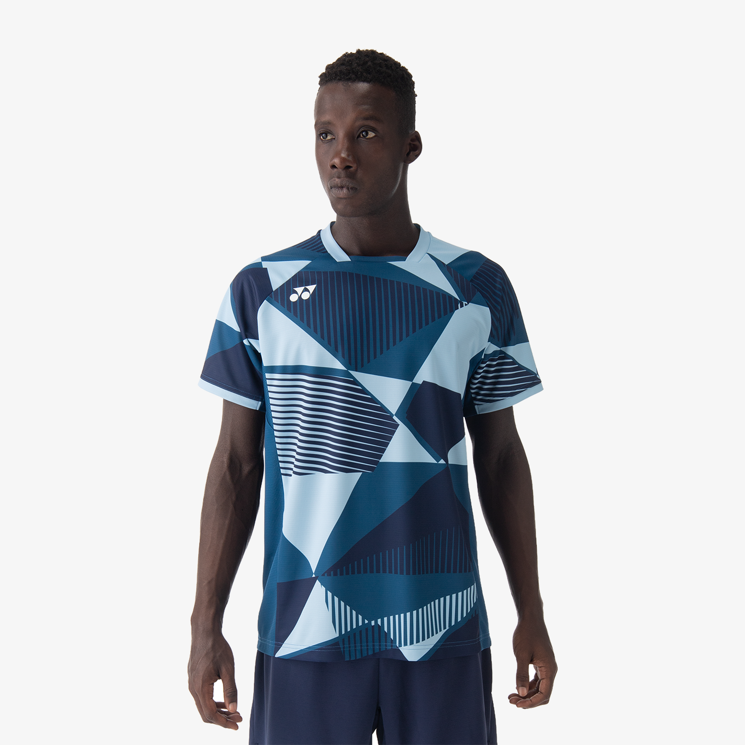Yonex Men's Crew Neck Short Sleeve T-Shirt 10635 - Ink Blue - Moisture Wicking & Breathable Activewear for Tennis, Gym & Casual Wear