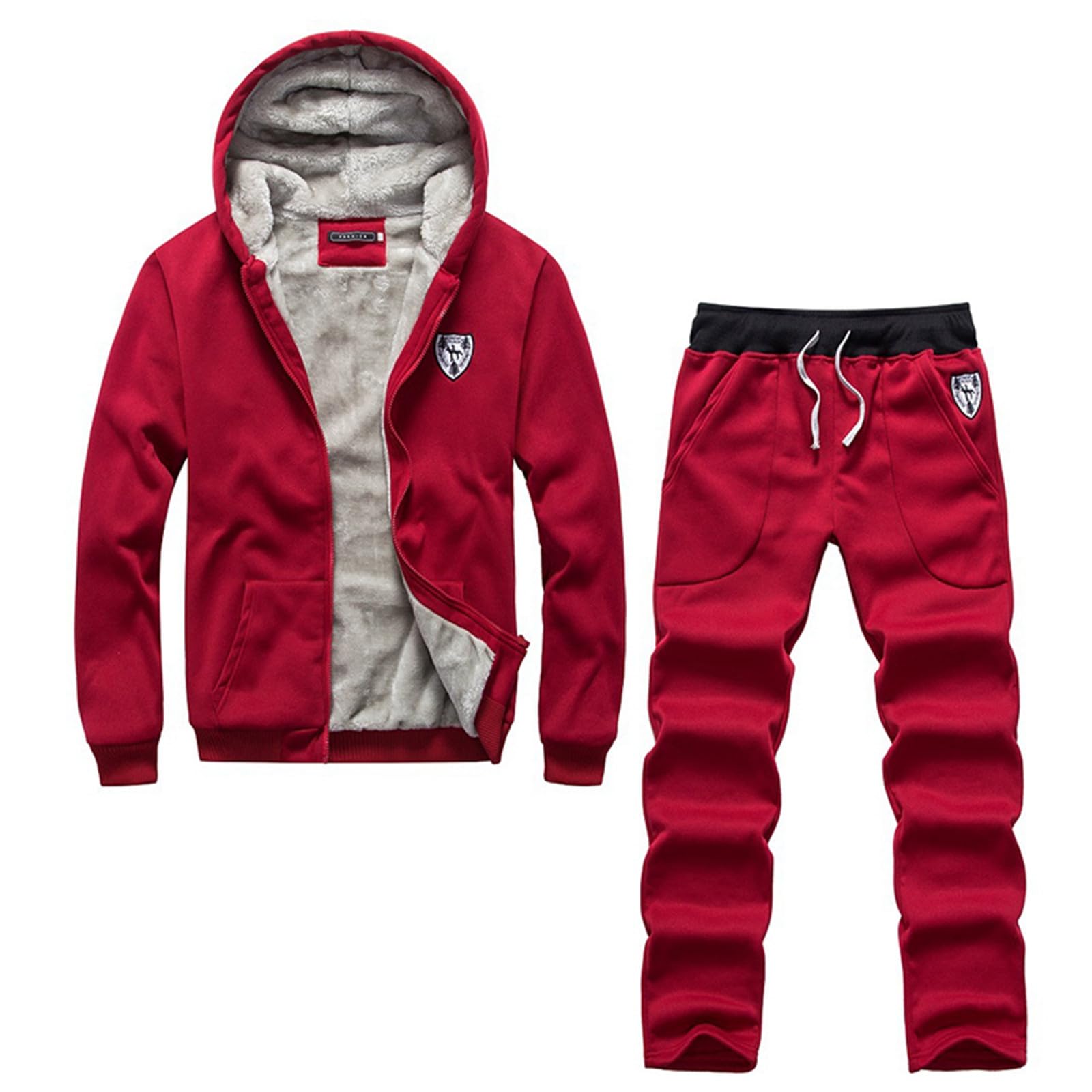 ETHKIA Men's Winter Track Suits Set - Classic Fit 2-Piece Sweatsuit for Work & Casual Wear | Warm & Fashionable Jogging Outfit for Cold Weather