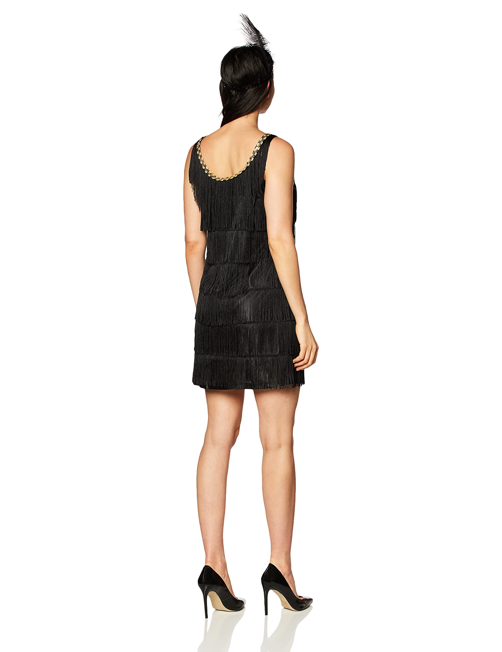 Vintage 1920s Flapper Dress with Fringe & Beaded Headband - Roaring 20s Gatsby Party Costume for Women - Perfect for Halloween, Themed Parties & Jazz Age Events