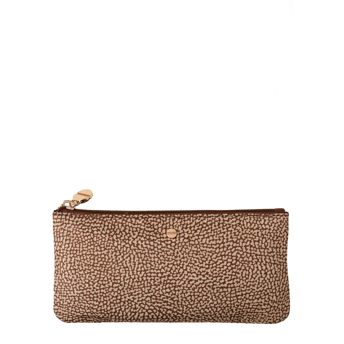 Borbonese Beige Marrone Flat Pouch 932027I15 Crossbody Bag for Women - Perfect for Travel, Shopping & Everyday Use