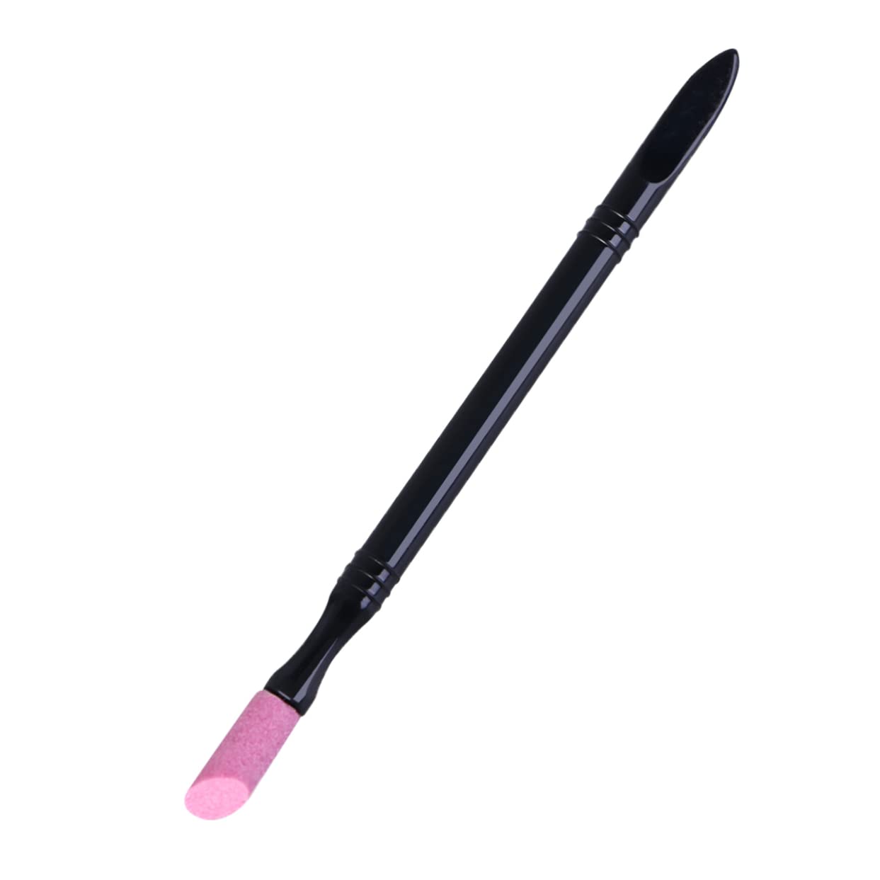 Lurrose Professional Cuticle Pusher & Nail Care Set - Stainless Steel Manicure Tools Kit with Cuticle Sticks, Nail Polish Pens & Grinding Stick for At-Home Nail Salon & DIY Nail Art (Black)
