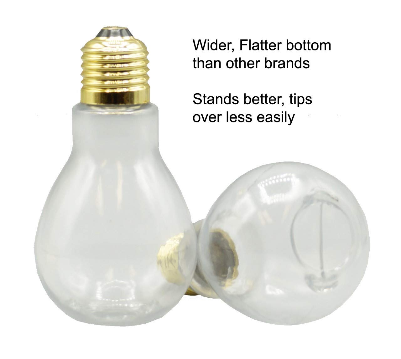 288-Piece Clear Plastic Fillable Light Bulbs for Candy - 4 Inch Tall Bulk Wholesale - Perfect for Weddings, Party Favors, DIY Crafts & Holiday Decorations