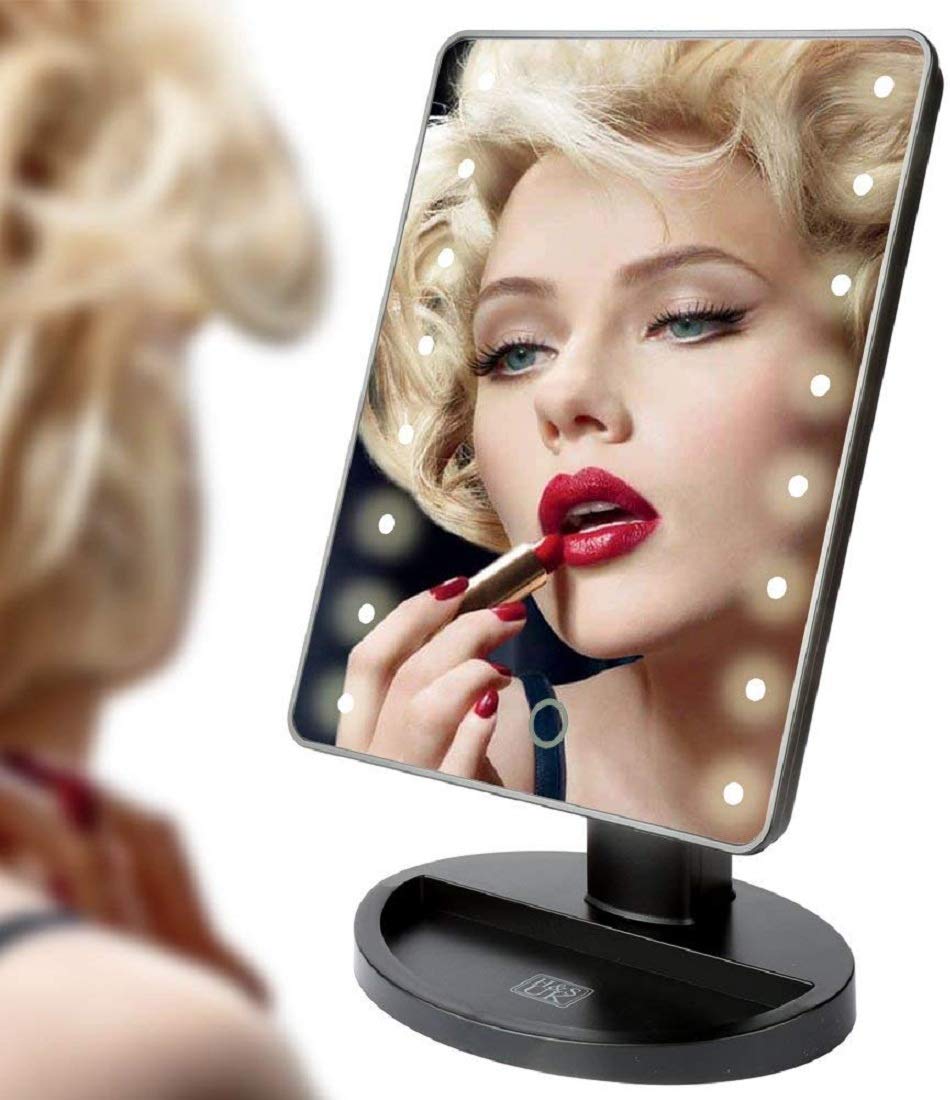 Best LED Makeup Mirror with Lights - 10X Magnification, Touch Control, Dimmable for Vanity, Bathroom & Travel - Perfect for Makeup Application, Skincare & Grooming