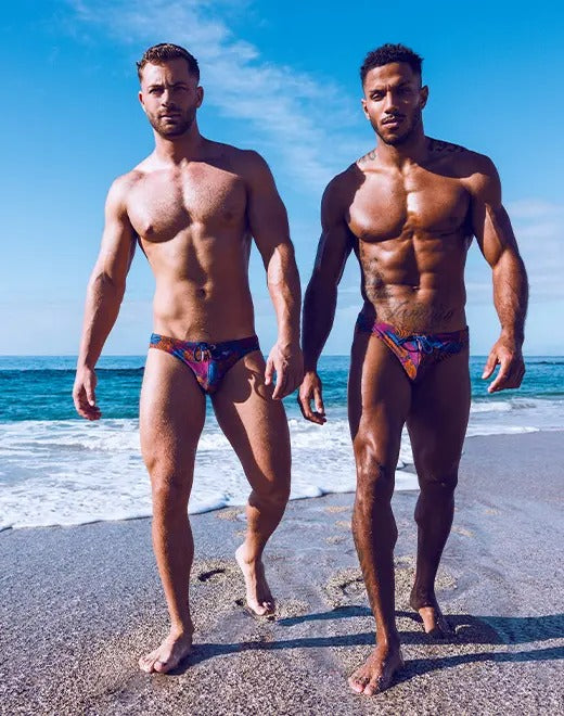 2Eros Stallion Print Swim Brief V20 - Stylish Men's Swimwear for Beach & Pool - Comfortable & Quick-Dry Swim Trunks for Summer Vacation & Water Sports