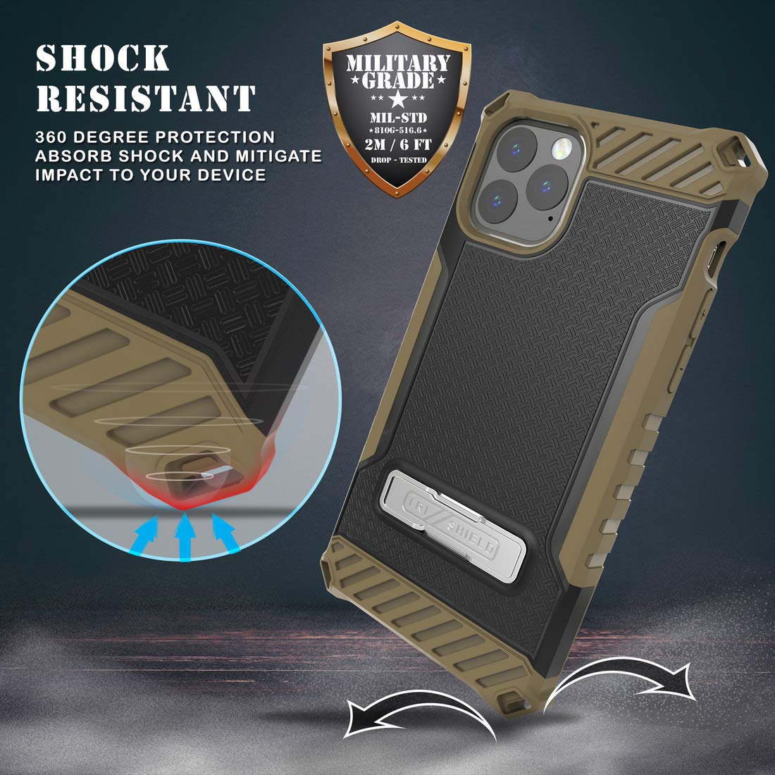 Military Grade Rugged Case with Clip for iPhone 11 Pro Max (2019, 6.5