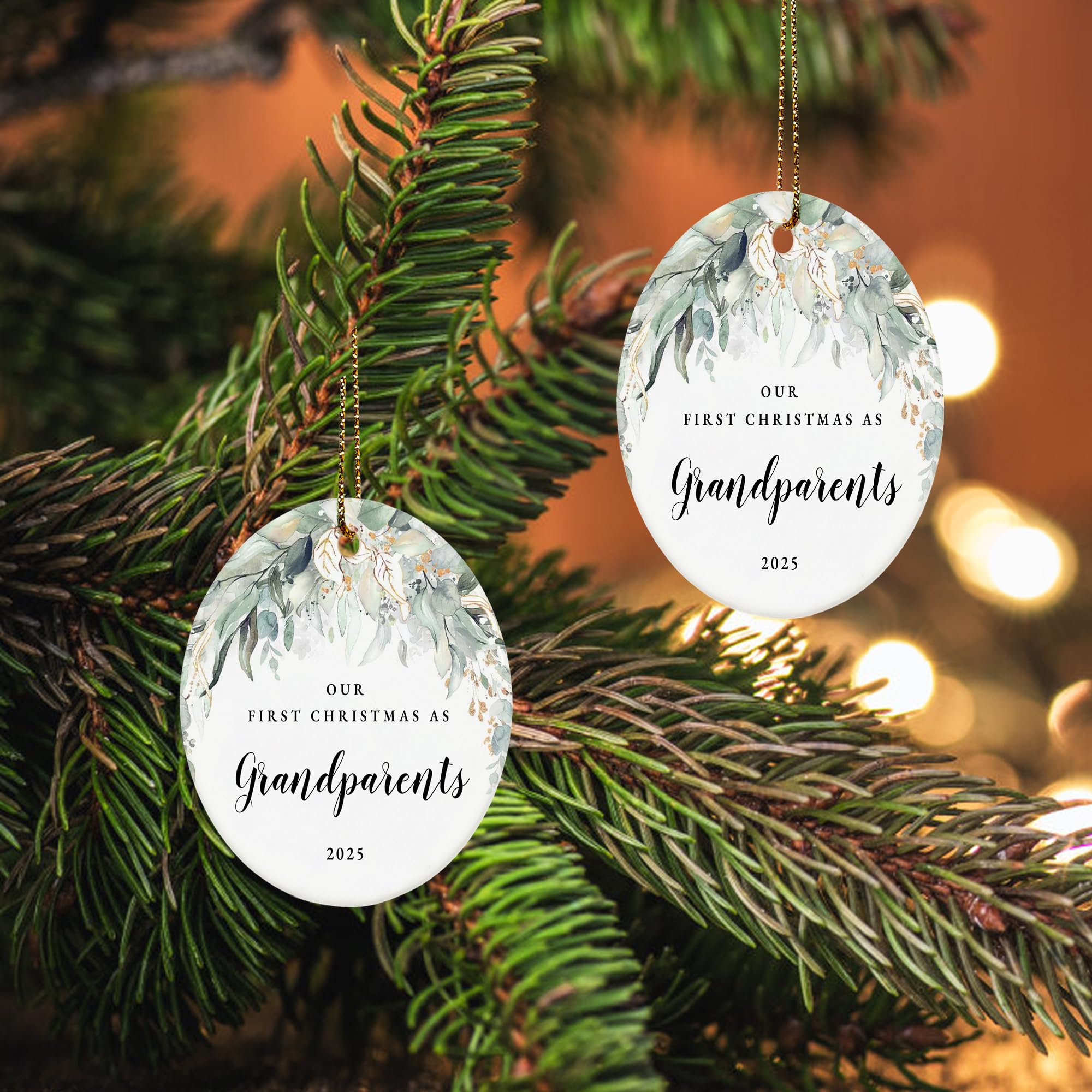 2025 First Christmas as Grandparents Ornament - 2.9