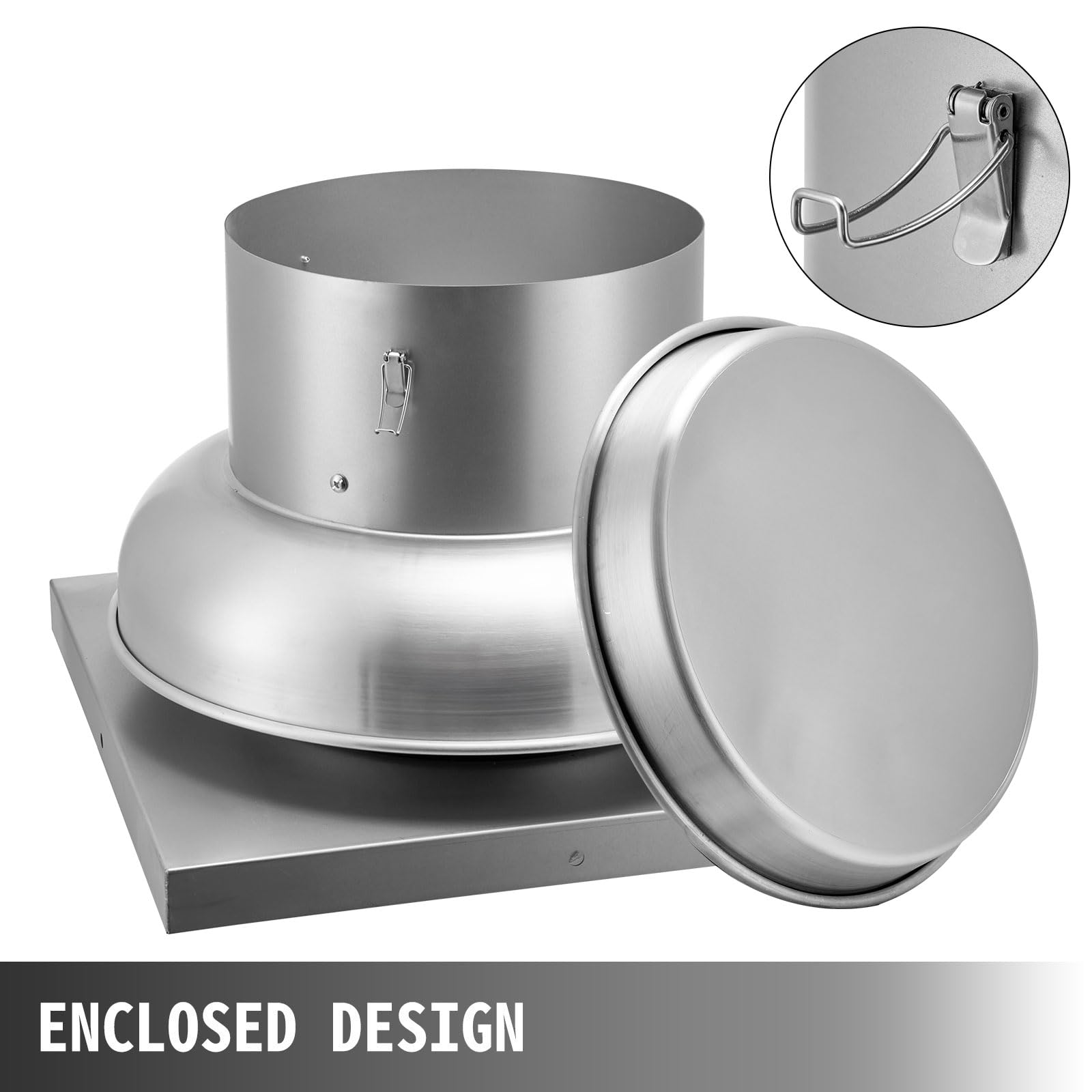 VEVOR 2400 CFM High-Speed Direct Drive Up-Blast Exhaust Fan - 250W Commercial Roof Ventilation for Restaurants, Kitchens & Food Trucks - Ideal for Smoke, Heat and Odor Removal