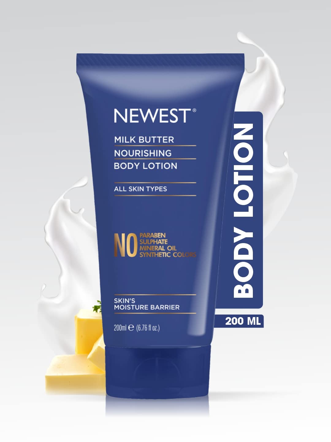 Nourishing Milk Butter Body Lotion for Men & Women - Hydrates Dry Skin & Protects from Environmental Damage - 200ml | Perfect for Daily Moisturizing & Winter Skin Care