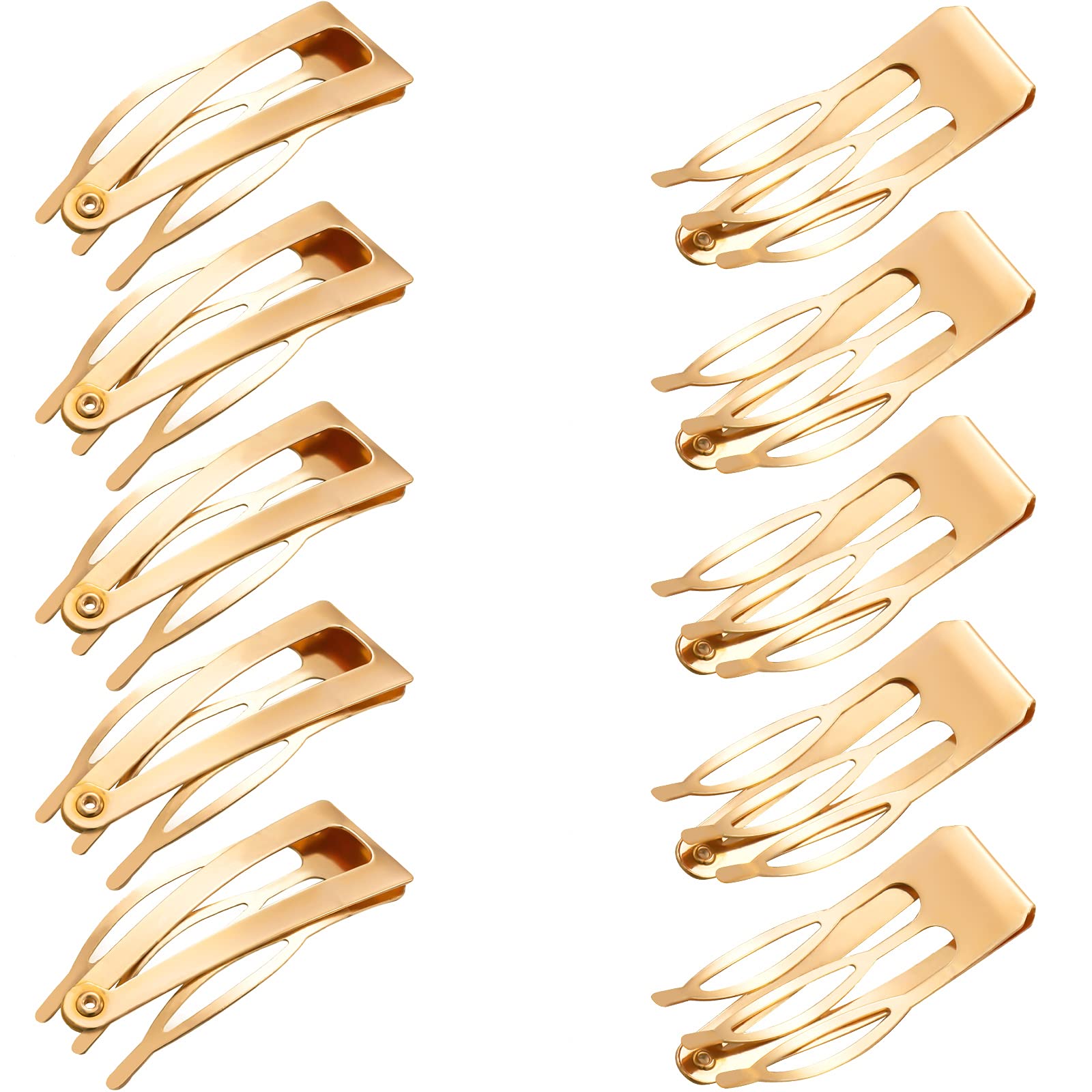 24 Pcs Double Grip Hair Clips - Metal Snap Barrettes for Women, Salon Hair Styling Supplies (2 Inch, KC Gold) | Perfect for DIY Hair Styling, Salon Use & Everyday Hair Accessories