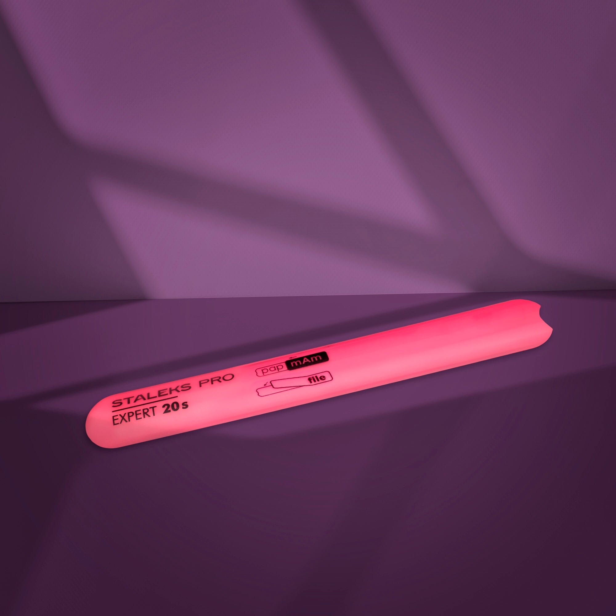 Staleks Expert 20s 130mm Straight Slanted Plastic Base Nail File - Professional Manicure & Pedicure Tool for Salon & Home Use