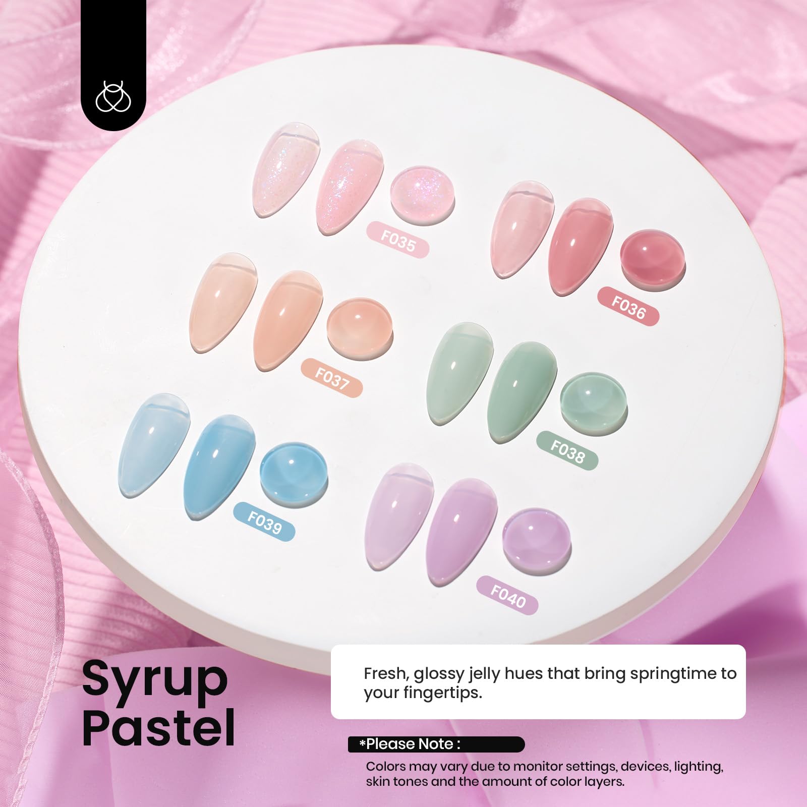 Beetles 6 Colors Nude Jelly Pink Glitter Pastel Neutral Sheer French Tips Base Gel Nail Polish - 5 in 1 Rubber Base Gel, Soak Off UV Nail Art Design, Strengthens Natural Nails | Perfect for French Manicure, Nail Art Designs, Home & Salon Use