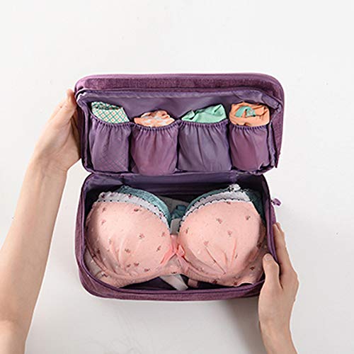 Arinda Waterproof Multi-Functional Storage Bag - Travel Underwear Organizer & Bra Storage Pouch for Closet, Gym, Camping & Vacation Packing
