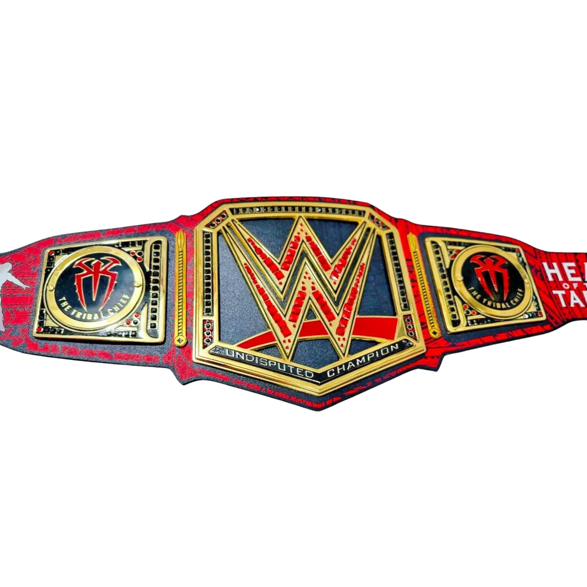 Roman Reigns 1,316 Days Signature Series Championship Title Belt - Limited Edition Tribal Chief WWE Replica - 4mm Zinc Alloy Plates with Genuine Leather Strap - Perfect for Wrestling Fans, Collectors & Cosplay Events