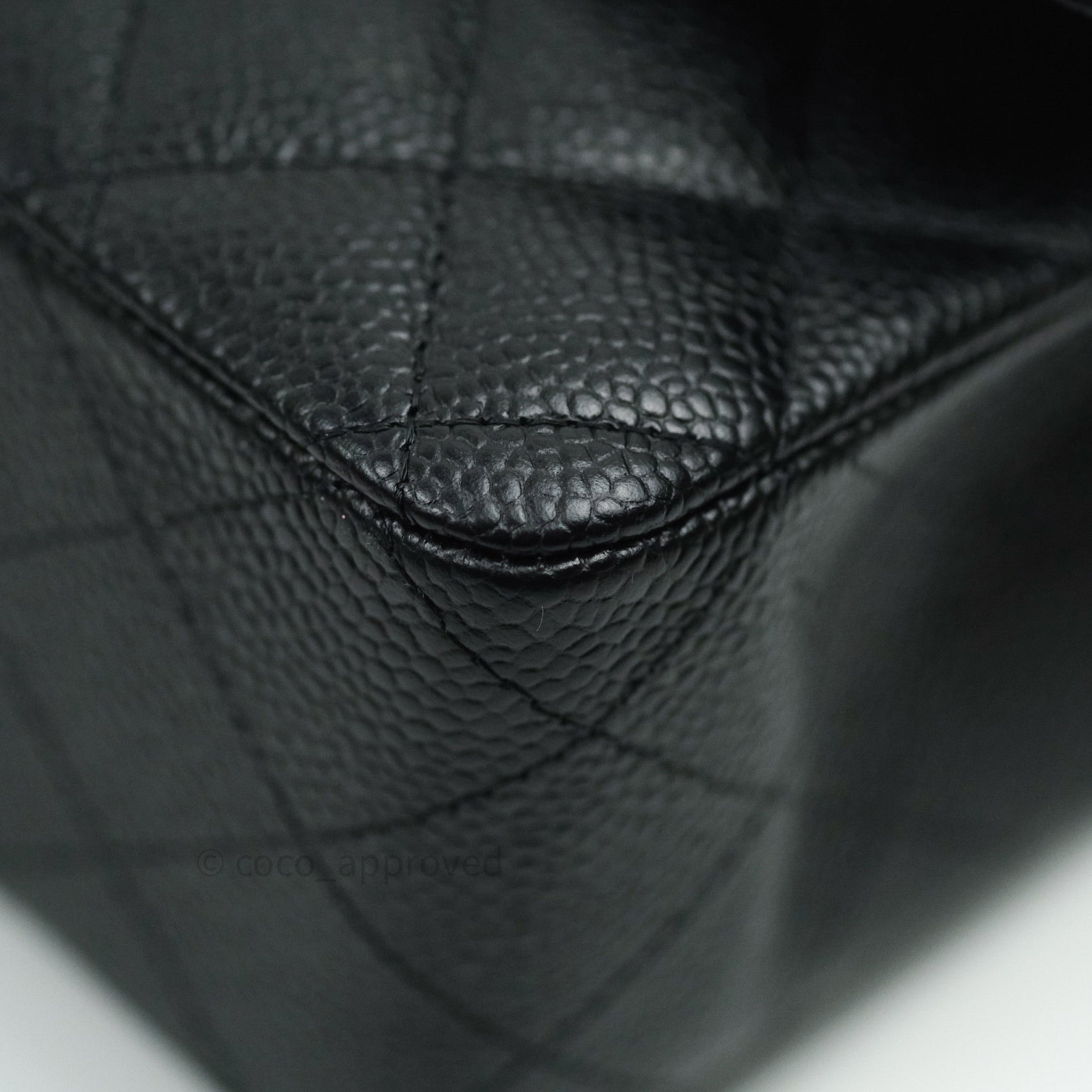Chanel Classic M/L Medium Double Flap Bag Black Caviar Leather with Silver Hardware - Luxury Designer Handbag for Women, Perfect for Work, Evening Events & Special Occasions