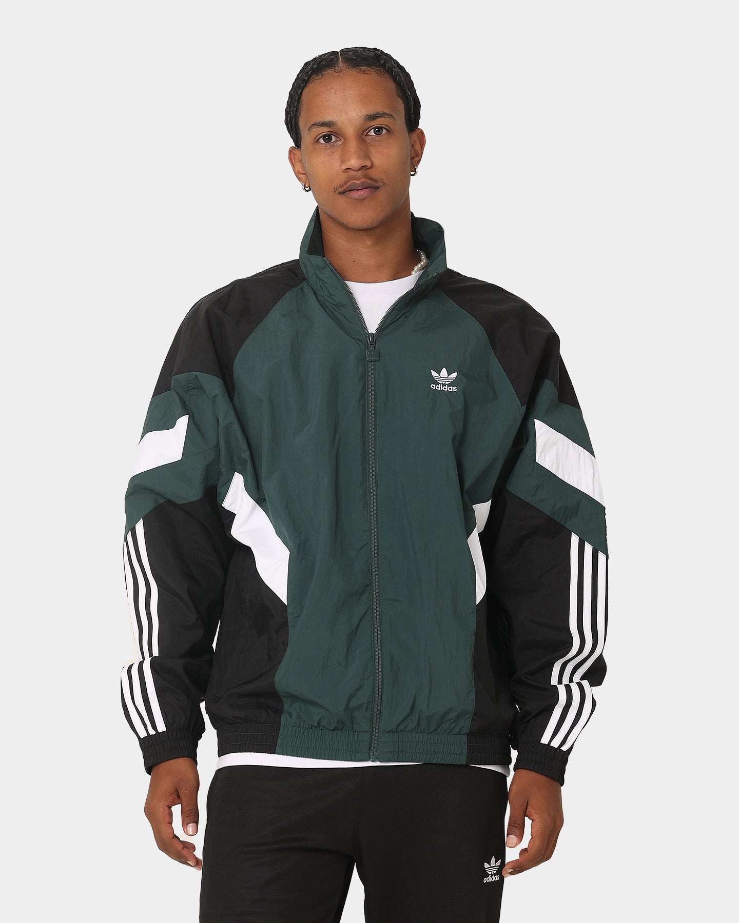 Adidas Woven TT Jacket for Men - Lightweight Windbreaker with Zipper, Mineral Green - Perfect for Running, Hiking & Outdoor Sports