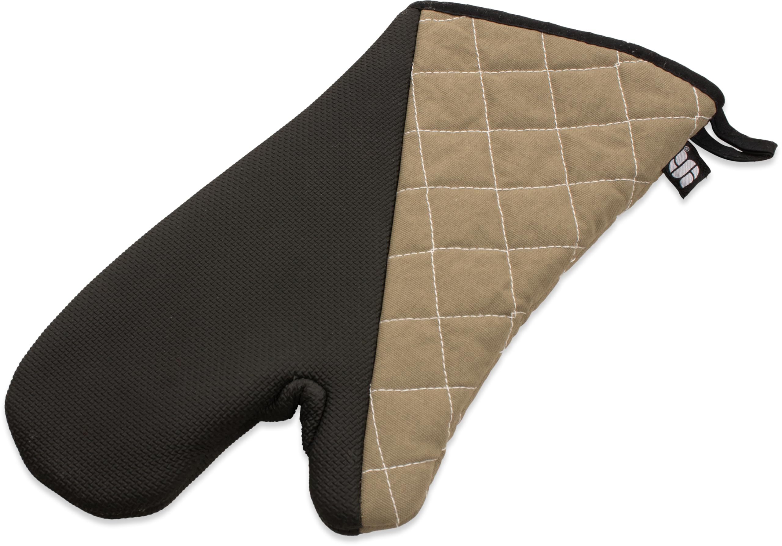Carlisle 810CM15 San Jamar Textured Neoprene Oven Mitt - Heat Resistant Kitchen Glove with Magnet & WebGuard (15