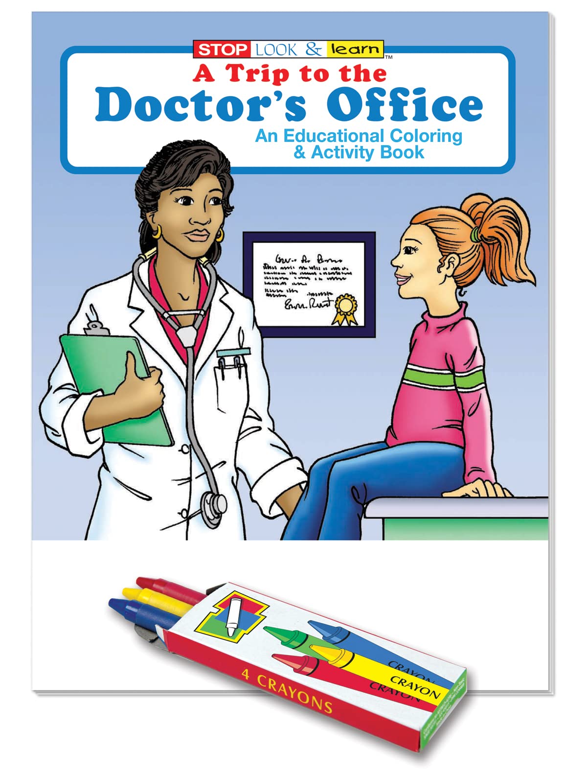 ZOCO Kids Educational Coloring Books - 25 Pack Bulk with Crayons | Doctor Visit Theme | Public Health Awareness Activities, Puzzles & Games for Children - Perfect for Classrooms, Homeschooling & Pediatric Waiting Rooms