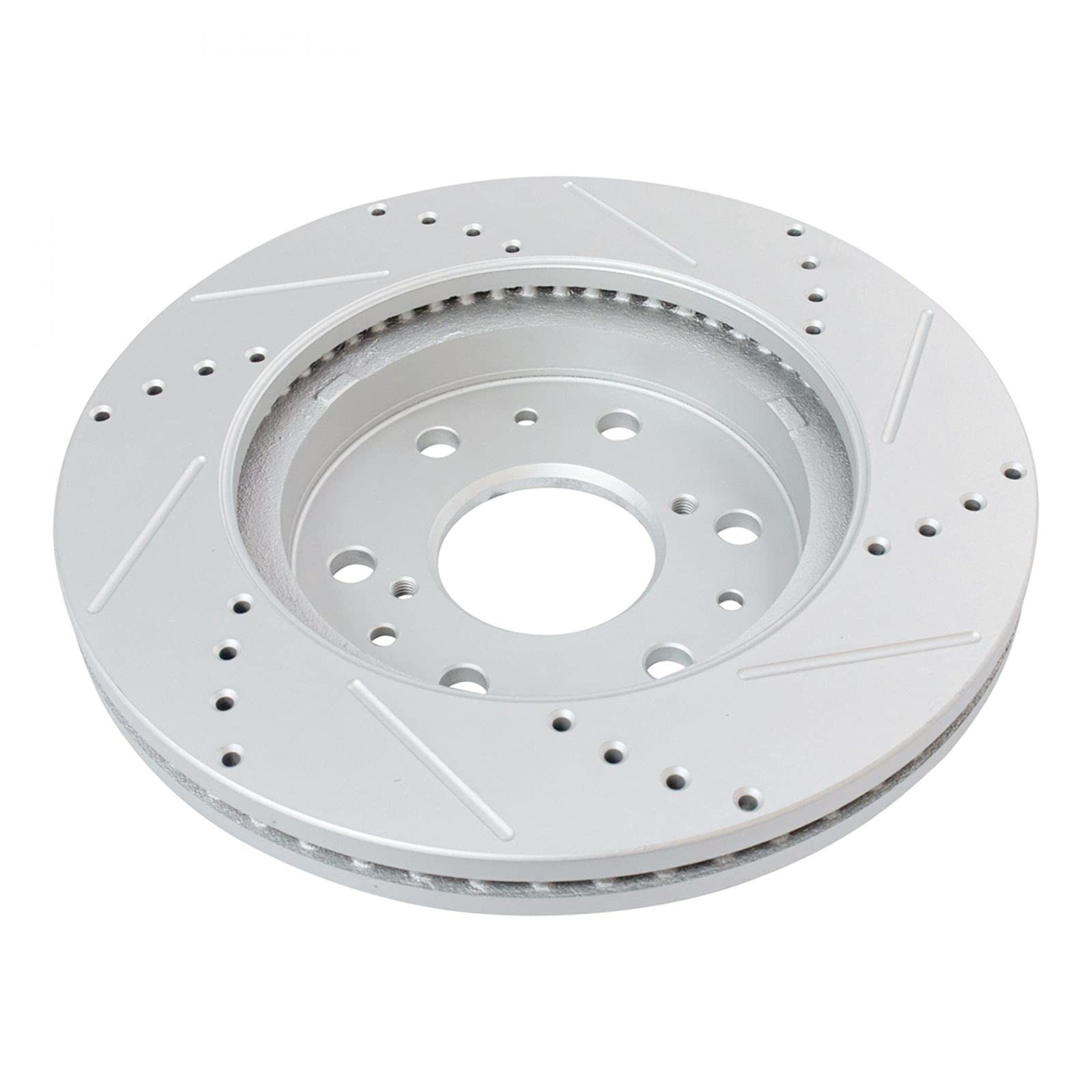 High-Performance Drilled & Slotted Brake Rotor Kit with Posi Quiet Ceramic Pads - Front | Enhanced Stopping Power for Cars, Trucks & SUVs | Ideal for Racing, Towing & Daily Driving