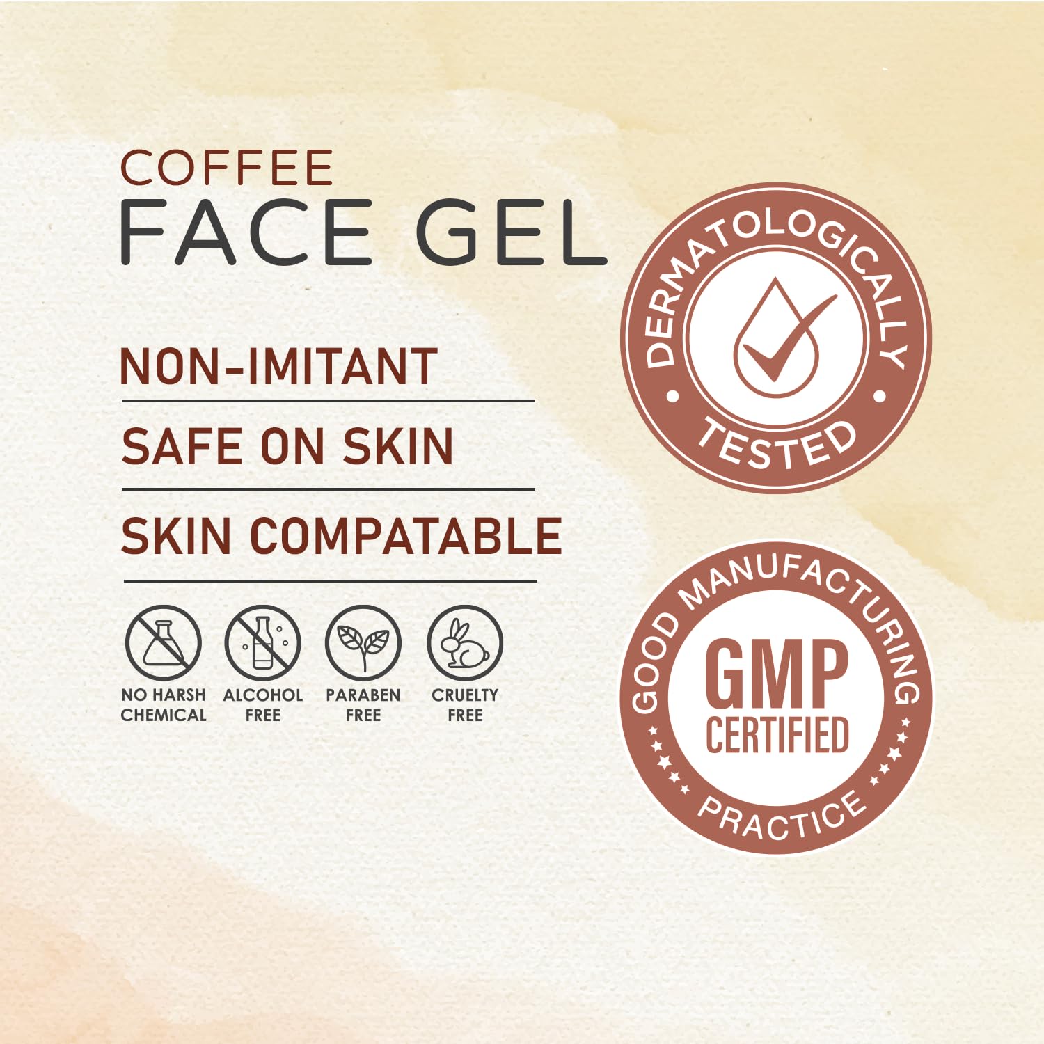 BioClairx Hydrating & Brightening Face Gel for All Skin Types - Coffee Scented, Moisturizing & Glow-Boosting Skincare - Perfect for Daily Use, Night Routine & Travel Skincare Essentials