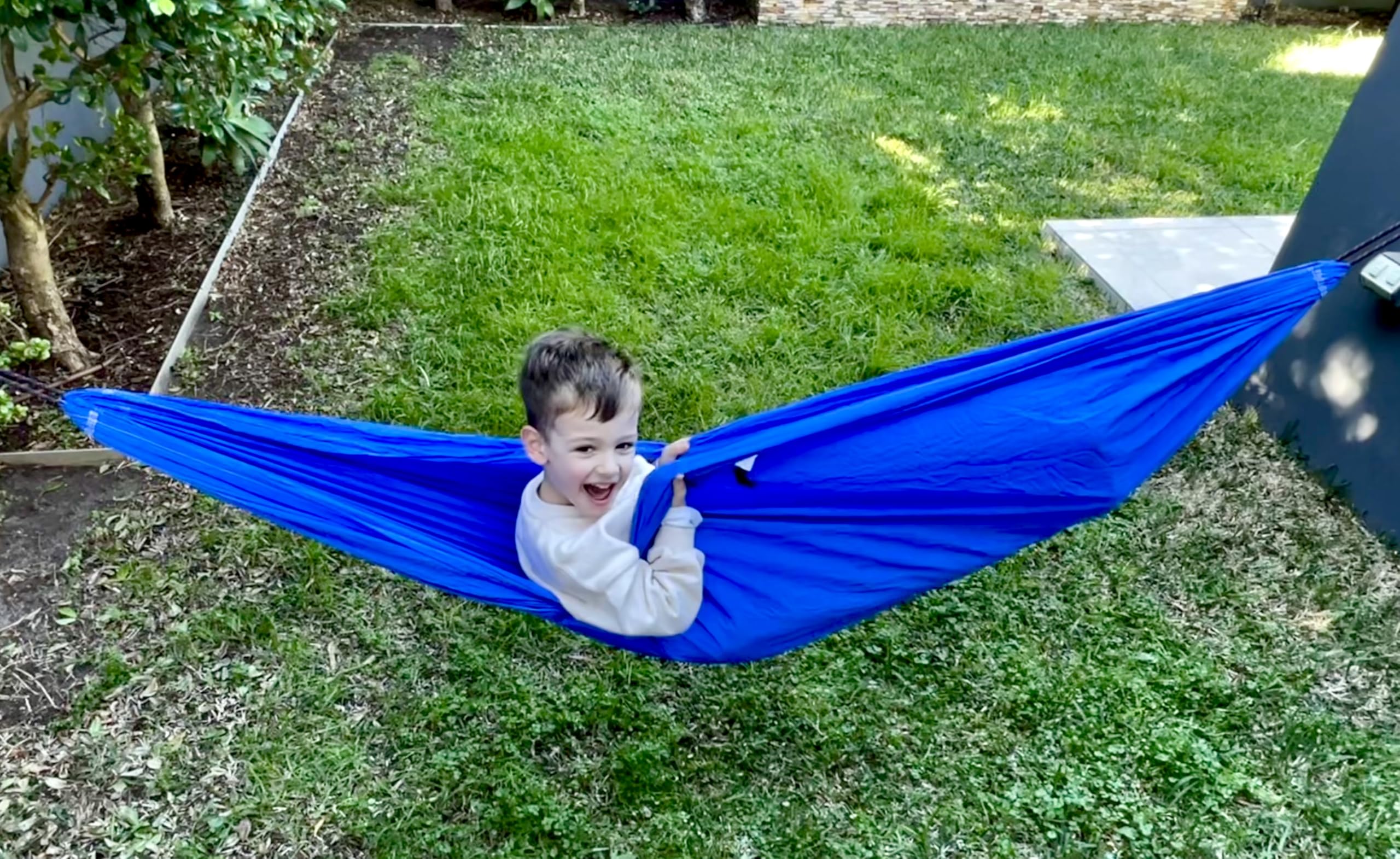 Sky Kid Hammock - Lightweight Portable Camping Hammock for Children | Indoor/Outdoor Kids Hammock with Carabiners | Perfect for Backyard, Playroom & Family Camping Trips