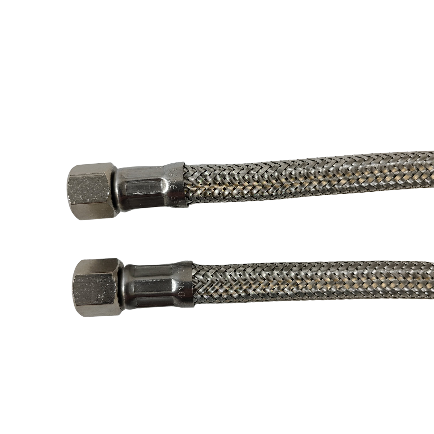 1/8 Inch Female x 1/8 Inch Female BSP Stainless Steel Flexible Hose - Perfect for Hydraulic Systems, Plumbing, and Industrial Applications
