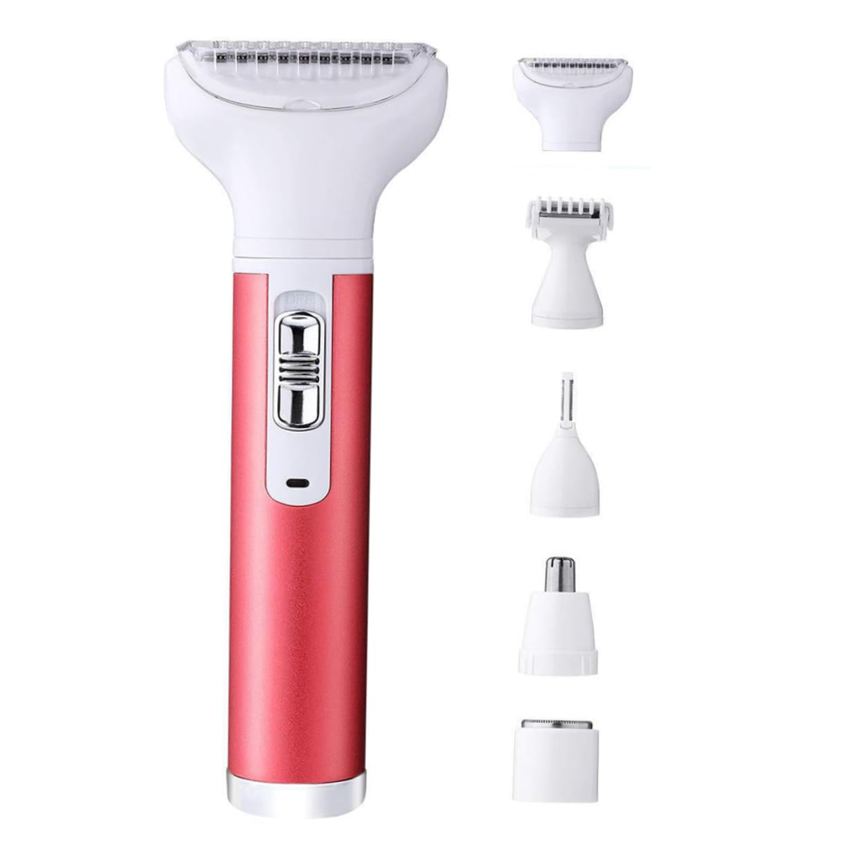 Baluue Rechargeable Electric Epilator & Hair Trimmer for Women - Portable Bikini, Face & Body Hair Removal Device with ABS Rosy Design - Perfect for Travel, Gym & Home Use