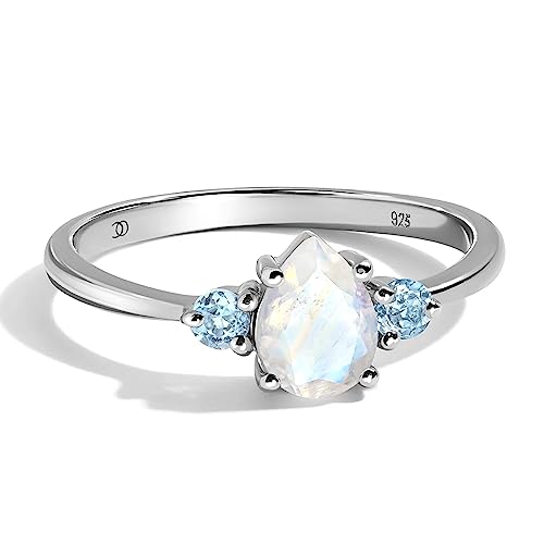Silver Moonstone Ring - Lania
