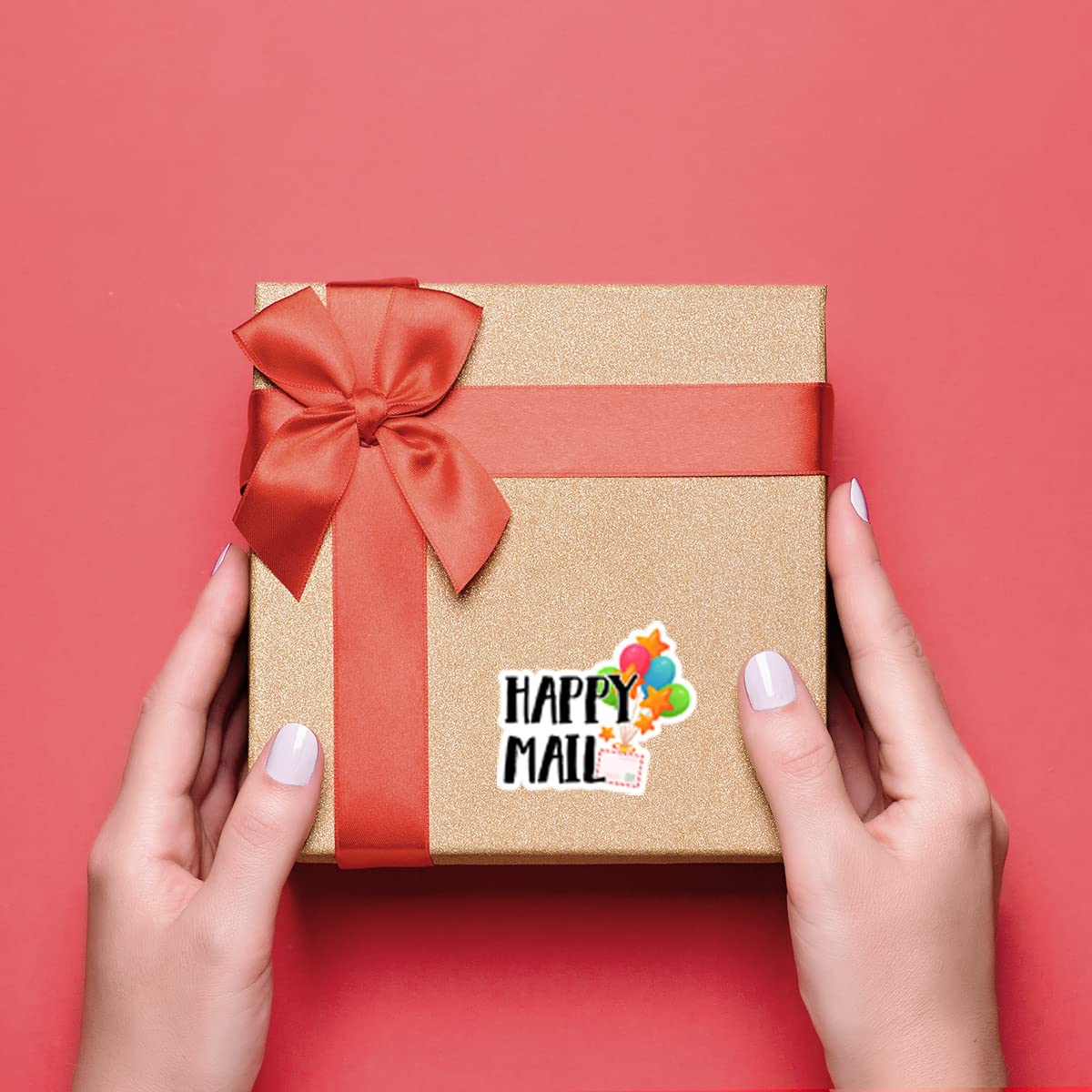 500 PCS Funny Happy Mail Business Stickers - Thank You Stickers & Envelope Shipping Labels for Small Business | Perfect for Packaging, Etsy Shops & Customer Appreciation Gifts
