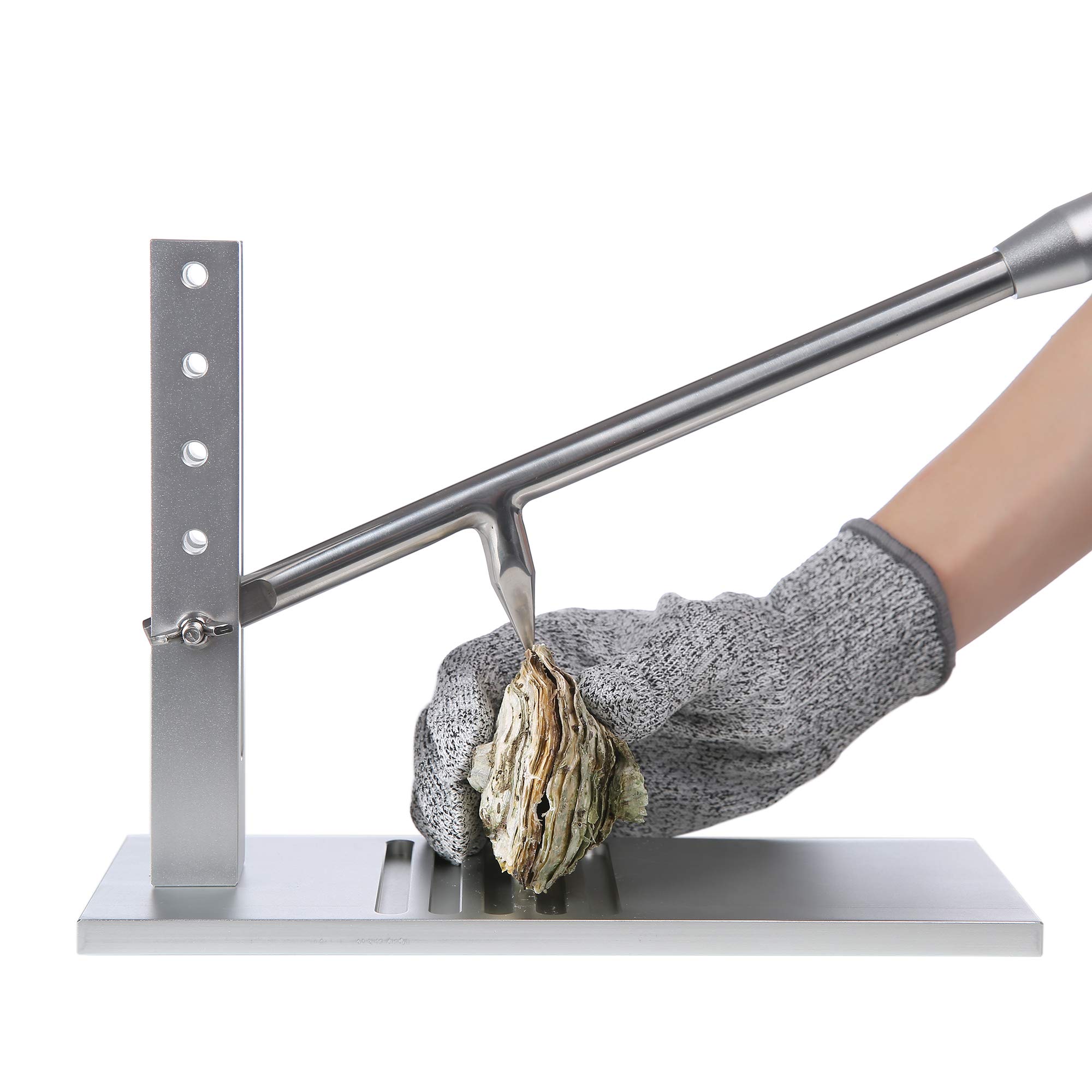 Premium Oyster Shucker Machine & Clam Opener Kit - Professional Stainless Steel Shellfish Tool for Easy Shucking - Perfect for Seafood Restaurants, Home Chefs & Beachside BBQs