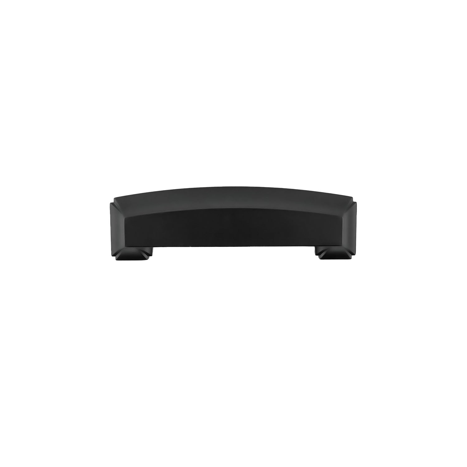 3 Inch, 3 3/4 Inch & 5 1/16 Inch Matte Black Cabinet Cup Pulls - Bridges Style Hardware for Kitchen, Bathroom & Furniture Drawers (96mm & 128mm Center to Center) - Durable & Stylish Home Upgrade
