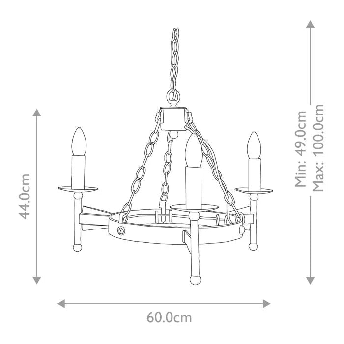Cromwell Old Bronze Light Chandelier - 3 Light & 5 Light Options for Dining Room, Bedroom, or Living Room Lighting