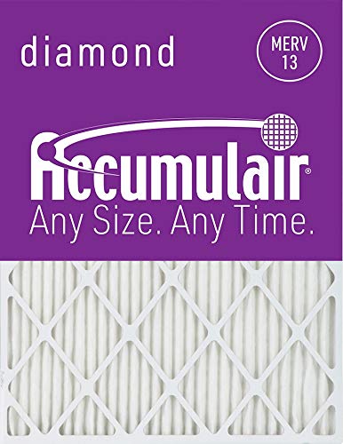 Accumulair Diamond 21x22x2 MERV 13 Air Filter 6-Pack - High Efficiency Furnace Filters for Home HVAC Systems, Allergies & Dust Protection - Perfect for Bedrooms, Living Rooms & Offices
