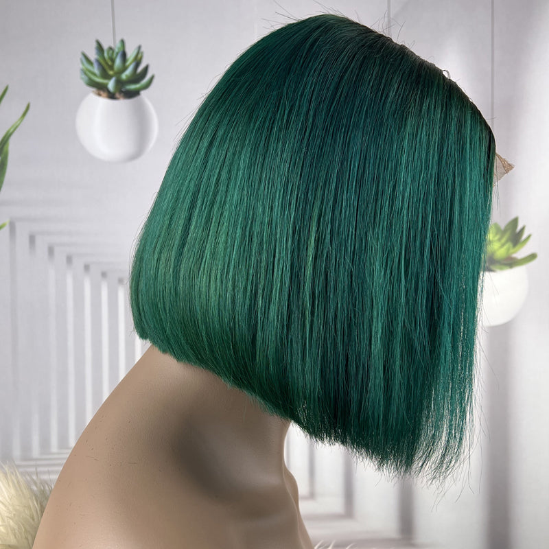 Eullair Blonde Straight Short Bob 13x4 Lace Front Wig - 100% Human Hair for Women & Girls | Summer Fashion, Cosplay, Daily Wear & Special Occasions