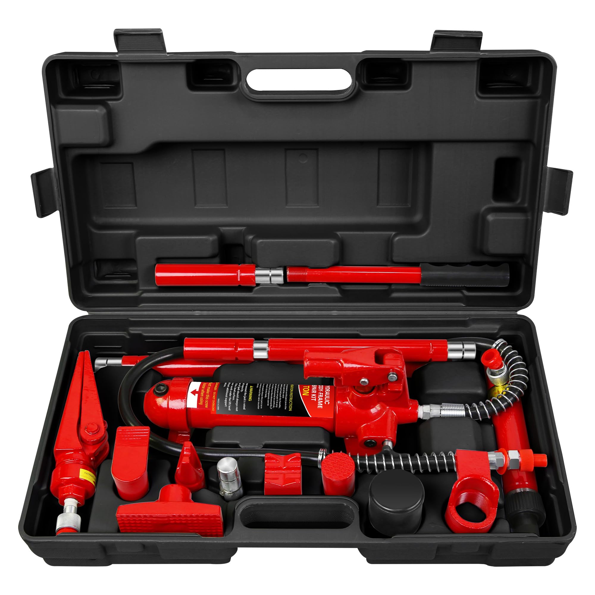 Heavy Duty Porta Power Kit - 20 Ton Hydraulic Ram with Pump & Accessories for Auto Repair, Construction & Industrial Use