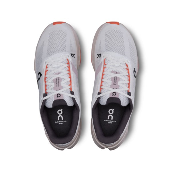 Women's Cloudsurfer Next Running Shoes - White/Flame | Lightweight Cushioned Sneakers for Women | Perfect for Jogging, Gym Workouts & Daily Walking