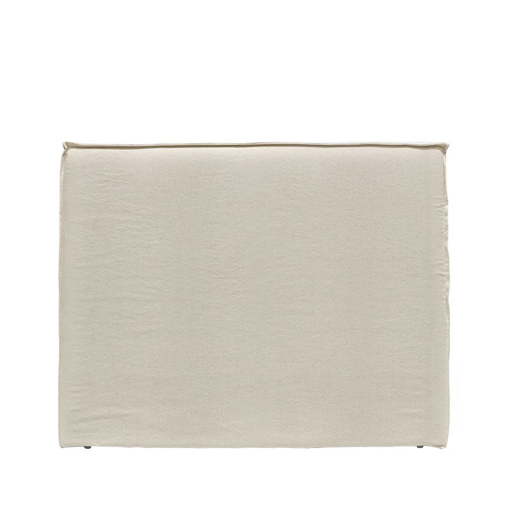 Atlanta Natural Slipcover Headboard Queen Size - Soft Fabric Upholstered Bed Headboard for Master Bedroom, Guest Room & Home Decor