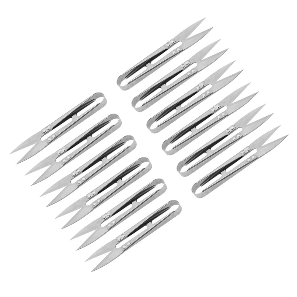 12-Piece Steel Sewing Scissors Set - Mini Embroidery Yarn Snips, Lightweight Thread Clippers & Trimming Nippers for DIY Stitching | Perfect for Quilting, Dressmaking & Craft Projects