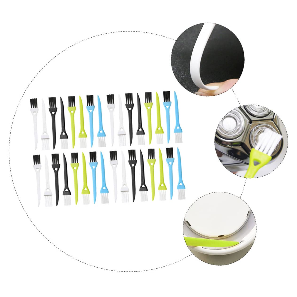 36-Piece Deep Cleaning Brush Set - Car Detailing, Tile Corner, Vent & Razor Scrub Brushes | ABS Electric Duster Tool Kit for Auto, Home & Shower Cleaning | Perfect for Car Interiors, Bathroom Grout & Appliance Maintenance