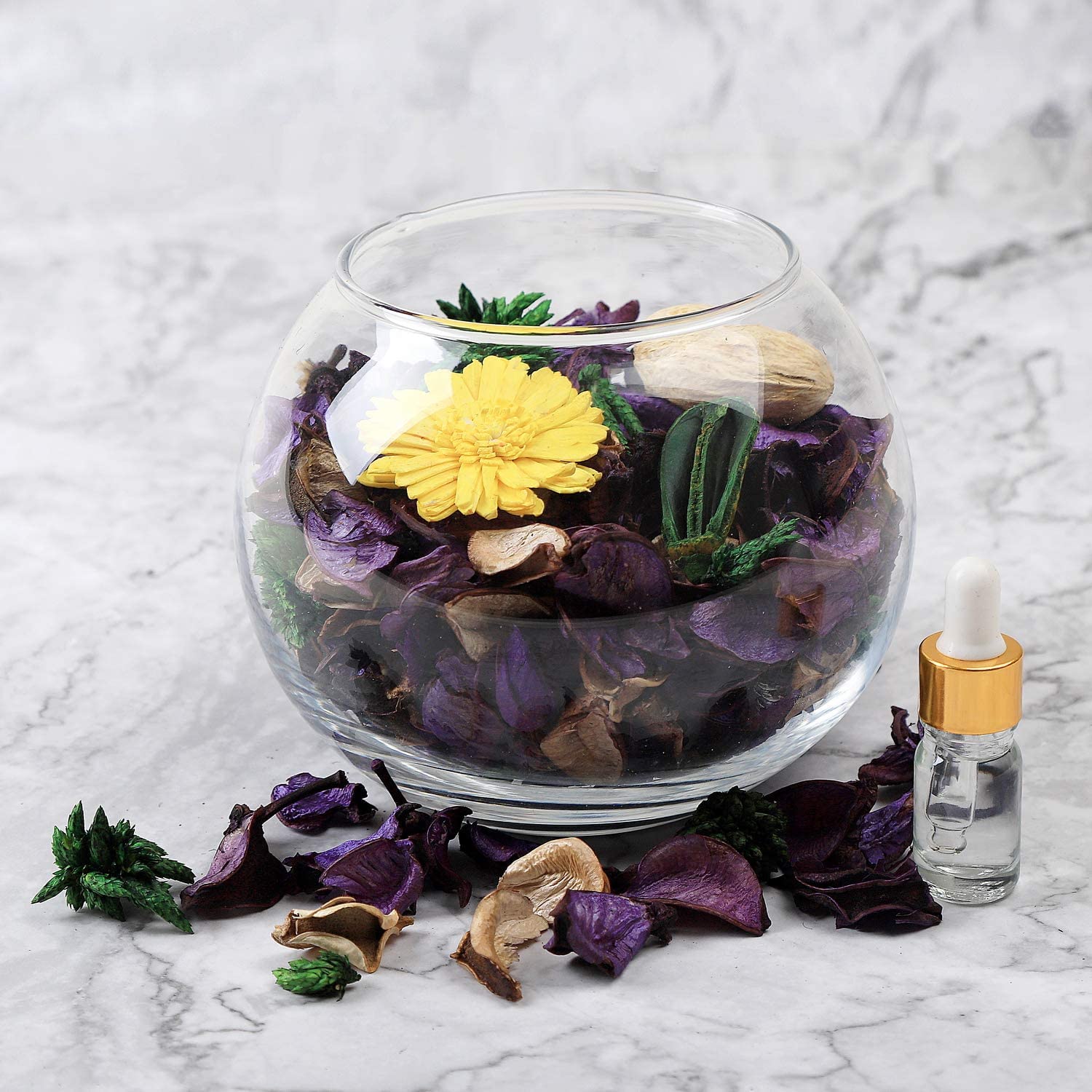 Qingbei Rina Spring Potpourri Bags - 8.4oz Lavender Scented Dried Flowers for Home Fragrance (2 Bags) | Easter Decorative Bowl Filler & Room Freshener - Perfect for Spring Decor, Gift Giving, and Creating a Relaxing Atmosphere
