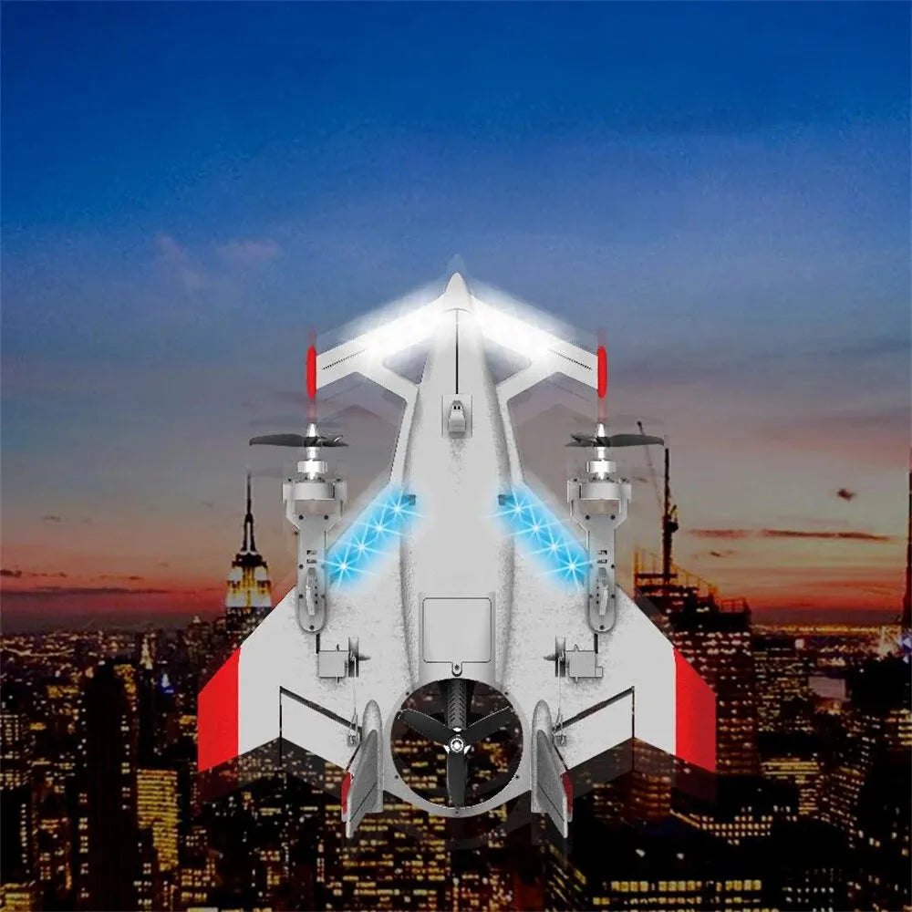 KOOTAI A570 8 Channel 3 Axis VTOL Foam RC Airplane - Long Range FPV Drone with Night Flight Mode for Aerial Photography & Outdoor Adventure