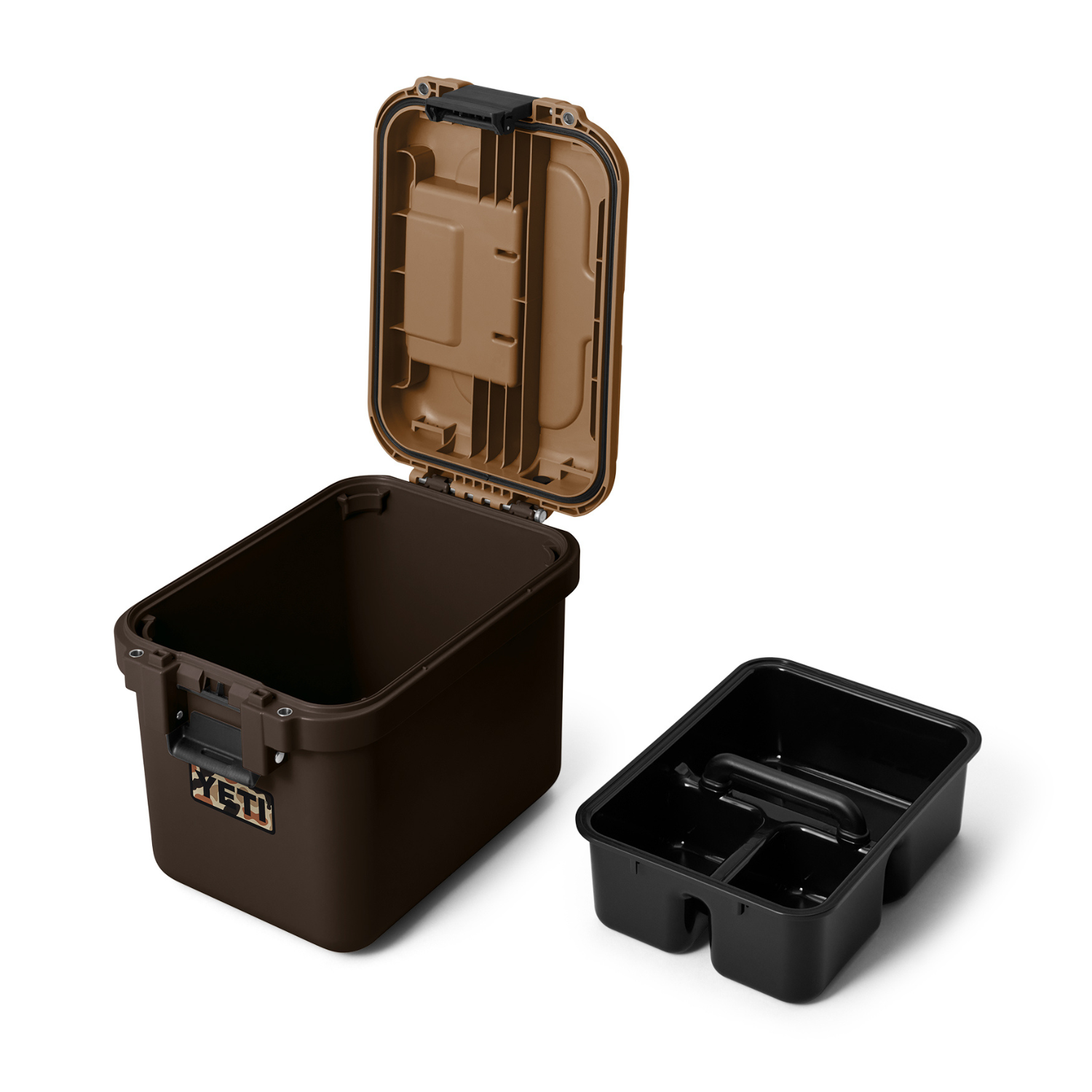 Yeti LoadOut GoBox 15 - Waterproof Dry Box for Outdoor Gear | Camping, Fishing & Hunting Storage | Wetlands Brown Color