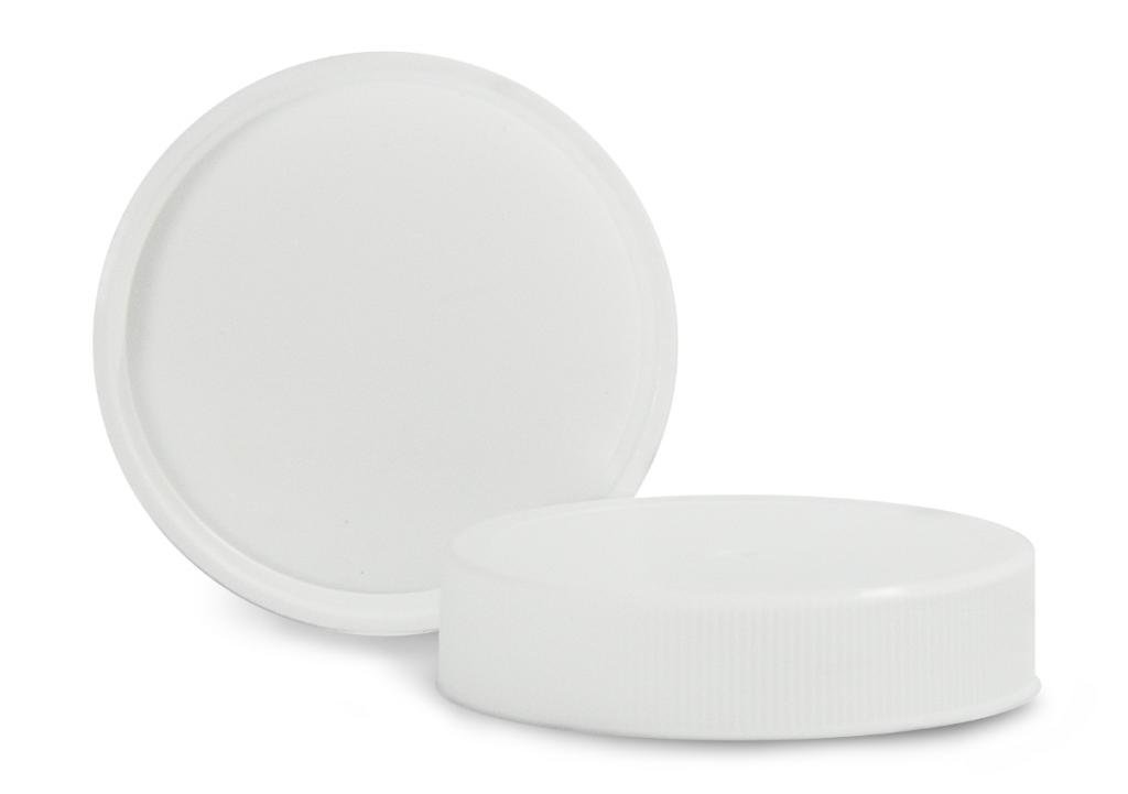 White Ribbed Polypropylene Cap with SturdeeSeal Foam Liner - 38-400 Neck Finish (Case of 3750) - Perfect for Bottle Sealing in Food, Beverage & Pharmaceutical Packaging